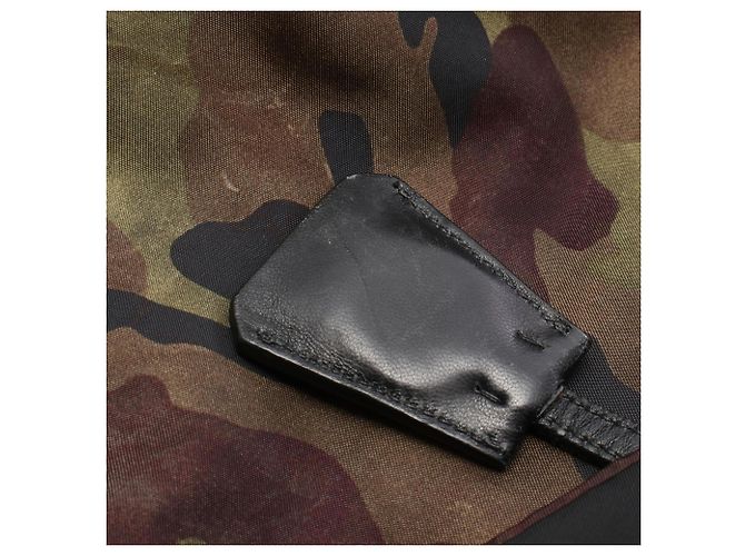 Borsa Tote Reversibile Prada Camouflage Nero Multicolore Cachi - vista 9