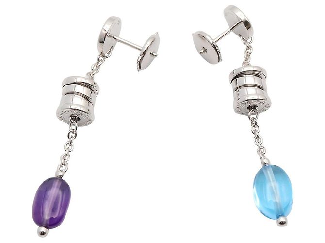 Bulgari Bvlgari B-zero1 Element Drop Ohrringe Weiß Blau Lila - Ansicht 2