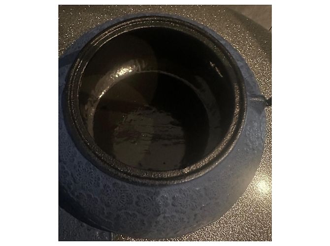 Autre Marque Iwachu Blue Cast Iron Teapot with Floral Pattern - view 4