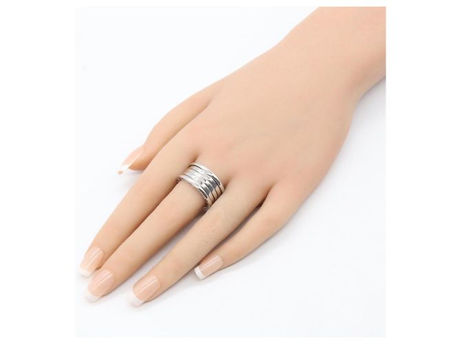Bulgari Anello Bvlgari B-zero1 4-Band in oro bianco 18K Argento - vista 8