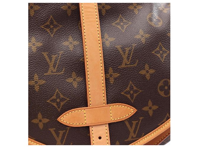 Borsa a tracolla Louis Vuitton Saumur 30 Monogram Marrone Monogramma - vista 8
