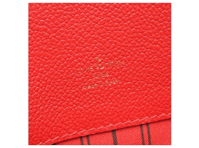 Borsa a tracolla Louis Vuitton Bagatelle Monogram Empreinte Nero Rosso - vista 4