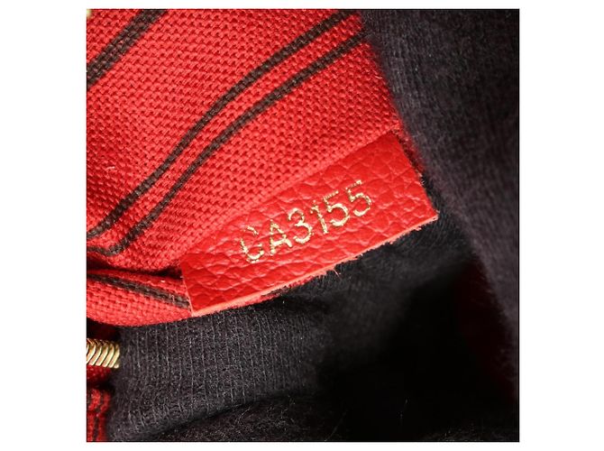 Borsa a tracolla Louis Vuitton Bagatelle Monogram Empreinte Nero Rosso - vista 5