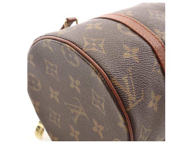 Borsa Louis Vuitton Papillon 26 Marrone Monogramma - vista 7