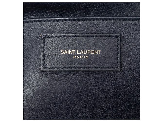 Borsa Tote Downtown con logo Saint Laurent YSL Blu navy - vista 5