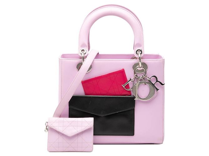 Bolsa Christian Dior Dior Lady Pocket Rosa Multicor - vista 7