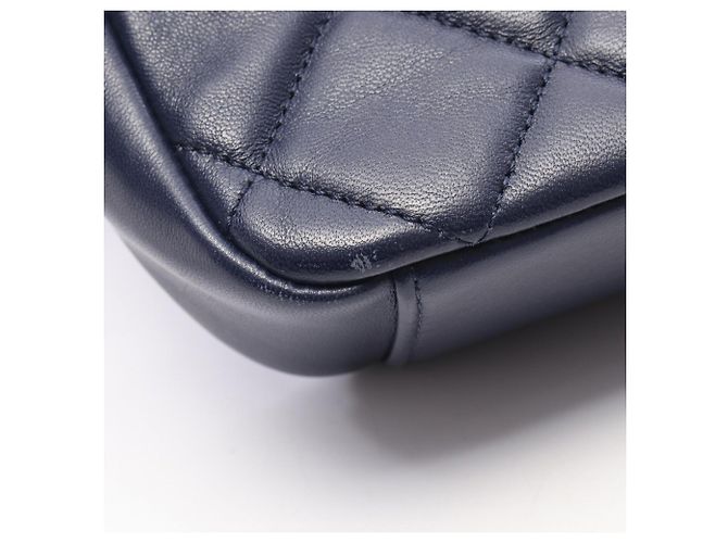 Timeless Borsa Chanel Matelassé Small Flap Blu navy - vista 11