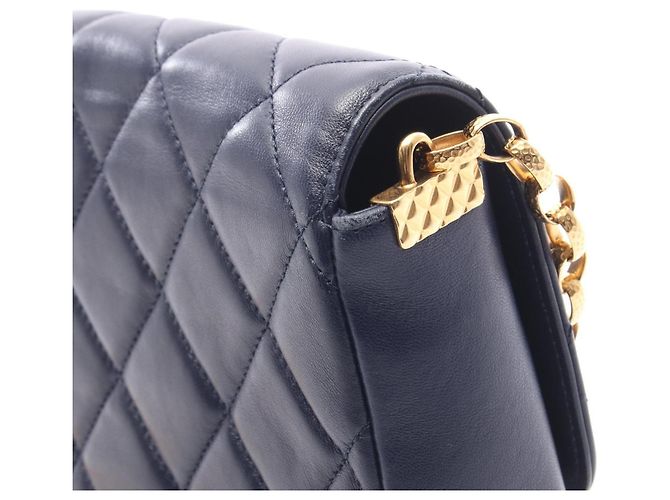 Timeless Borsa Chanel Matelassé Small Flap Blu navy - vista 13