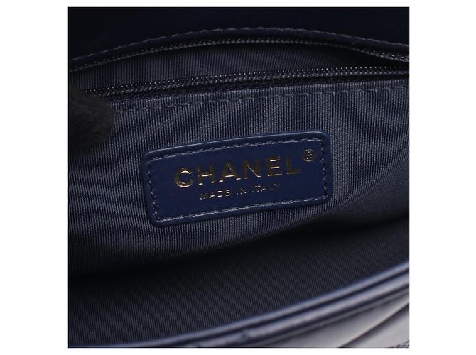 Timeless Borsa Chanel Matelassé Small Flap Blu navy - vista 4
