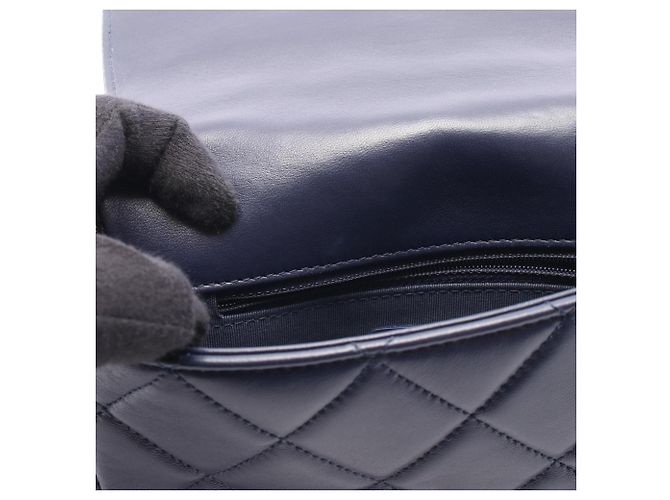 Timeless Borsa Chanel Matelassé Small Flap Blu navy - vista 6