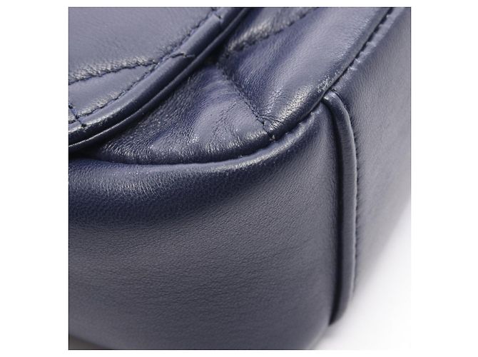 Timeless Borsa Chanel Matelassé Small Flap Blu navy - vista 7