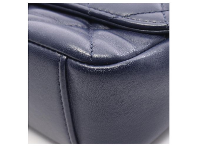 Timeless Borsa Chanel Matelassé Small Flap Blu navy - vista 8