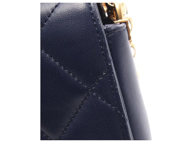 Timeless Borsa Chanel Matelassé Small Flap Blu navy - vista 9