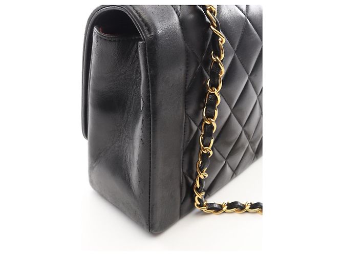 Borsa a Spalla Chanel Matelassé Diana Flap Nero - vista 8