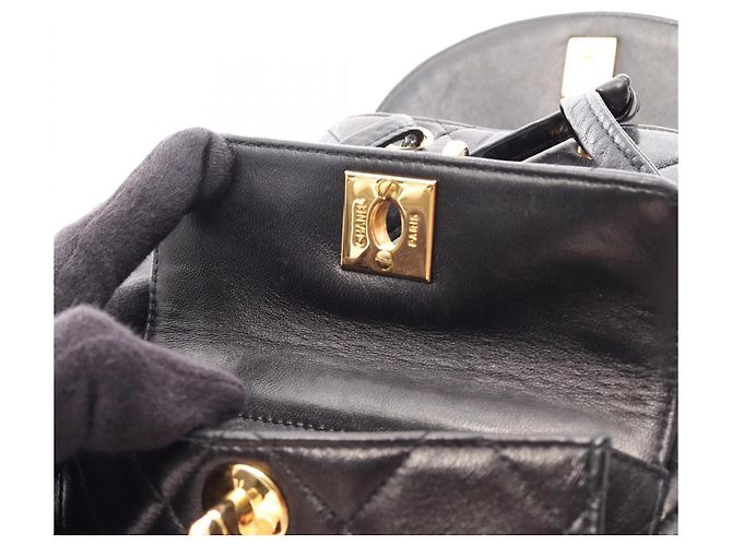 Zaino/Borsa Chanel Matelassé Turnlock Nero - vista 7