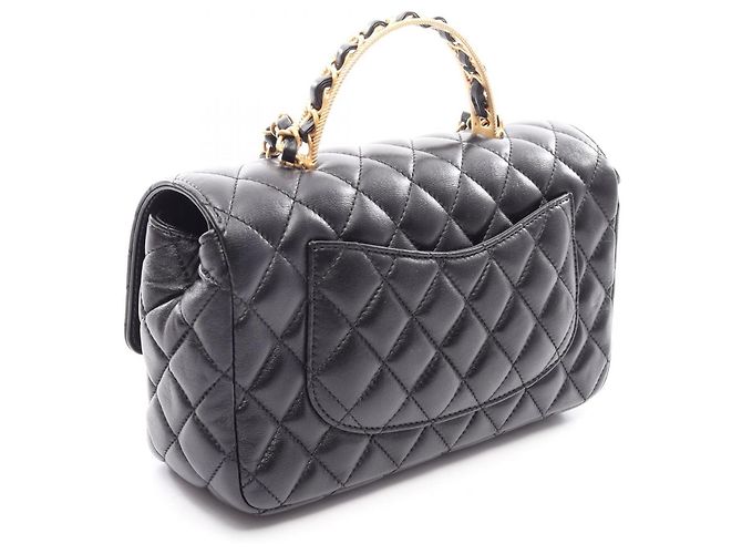 Borsa Chanel Matelassé Top Handle 2-Way Nero - vista 2