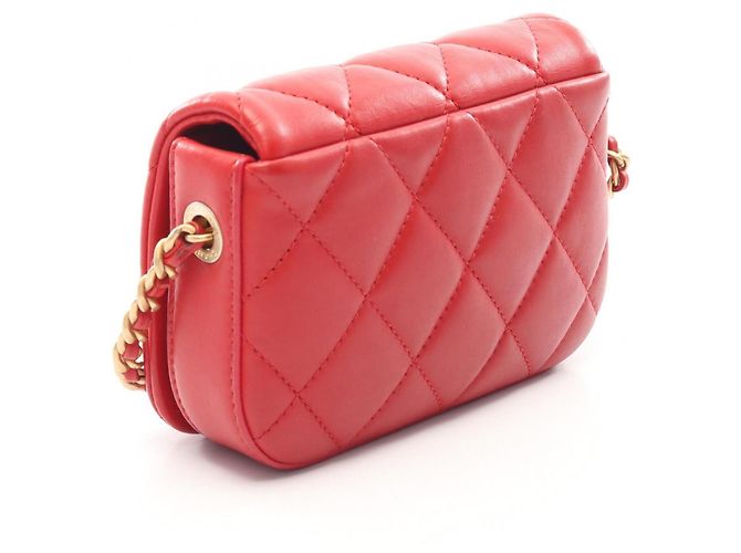Borsa a tracolla mini matelassé Chanel Rosso - vista 2
