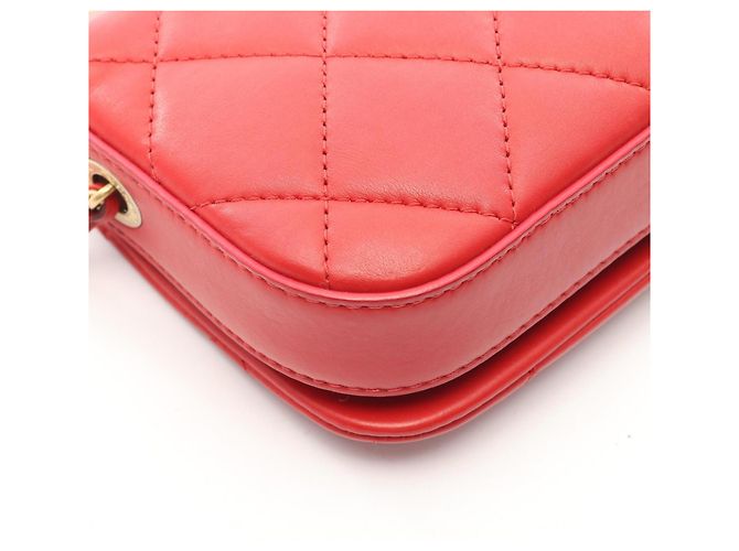 Borsa a tracolla mini matelassé Chanel Rosso - vista 6