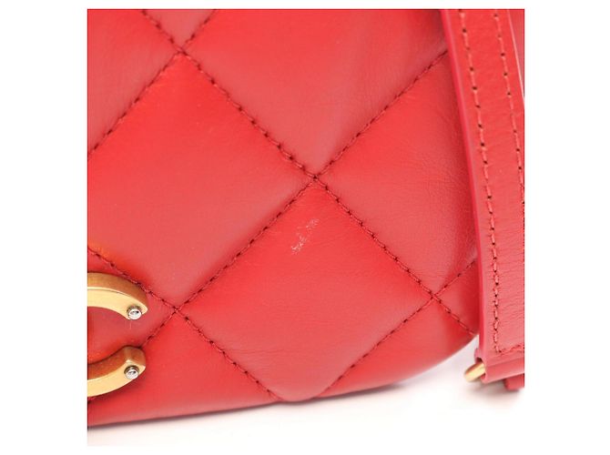 Borsa a tracolla mini matelassé Chanel Rosso - vista 8