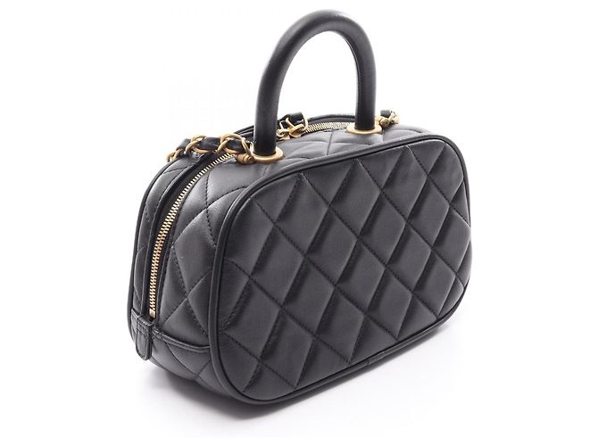 Borsa a tracolla 2-Way Chanel Matelassé Mini Bowling Nero - vista 2