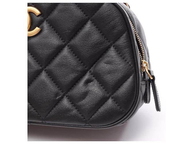 Borsa a tracolla 2-Way Chanel Matelassé Mini Bowling Nero - vista 6