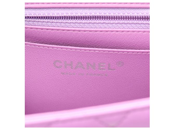 Borsa a Spalla Chanel Mini Matelassé Porpora - vista 4