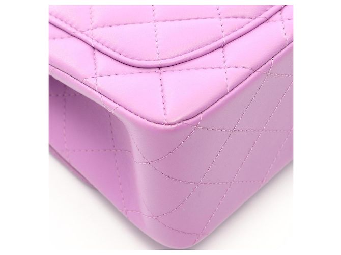 Borsa a Spalla Chanel Mini Matelassé Porpora - vista 6