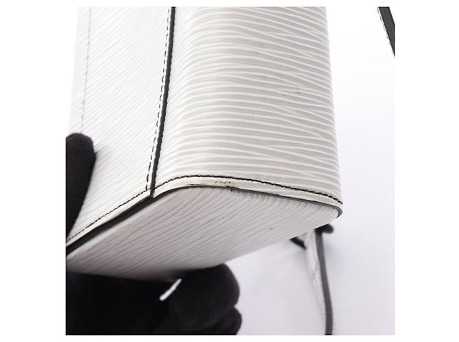 Borsa a tracolla in pelle Epi Louis Vuitton Bianco - vista 11