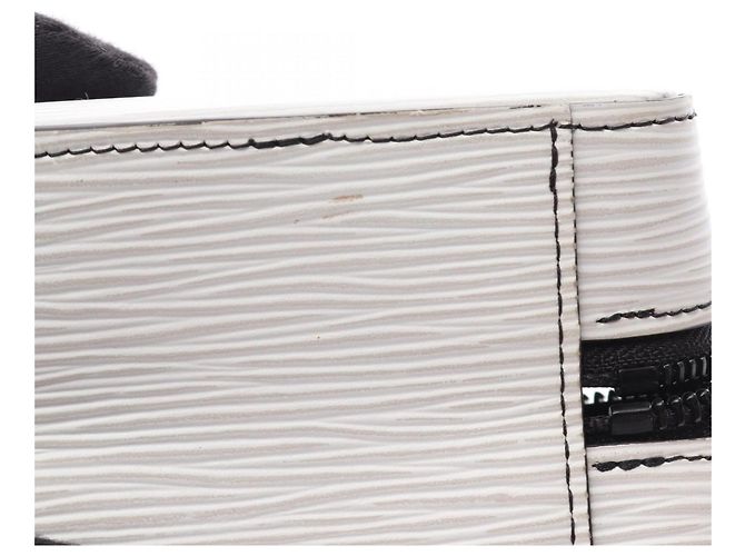 Borsa a tracolla in pelle Epi Louis Vuitton Bianco - vista 7