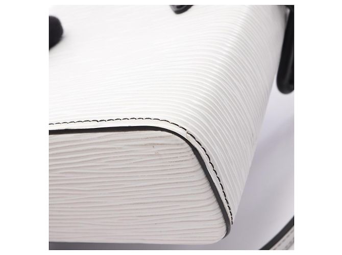 Borsa a tracolla in pelle Epi Louis Vuitton Bianco - vista 9