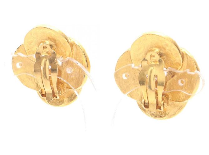 Orecchini a clip Chanel Coco Mark Flower placcati oro D'oro - vista 2