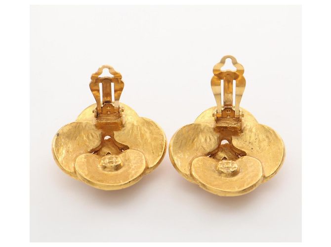 Orecchini a clip Chanel Coco Mark Flower placcati oro D'oro - vista 5