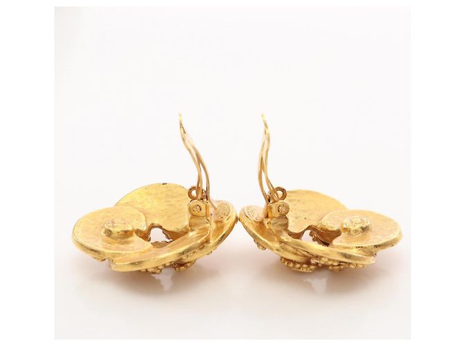 Orecchini a clip Chanel Coco Mark Flower placcati oro D'oro - vista 6