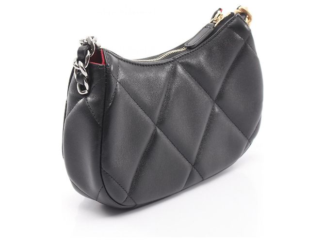 Borsa Hobo Chanel 19 Matelassé Small Nero - vista 2