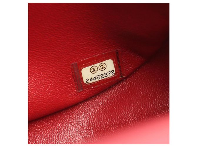 Mini borsa a tracolla 2-way Chanel Top Handle Chevron V-Stitch Rosso - vista 5
