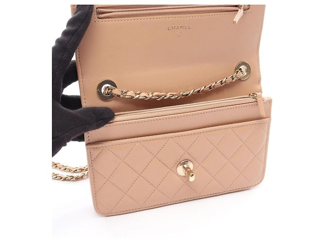 Borsa a Spalla Chanel Trendy CC Beige - vista 4