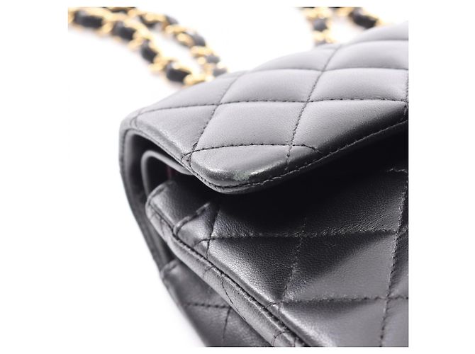 Borsa a tracolla Chanel Matelassé Double Flap Nero - vista 11