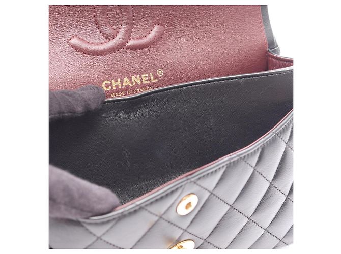 Borsa a tracolla Chanel Matelassé Double Flap Nero - vista 7