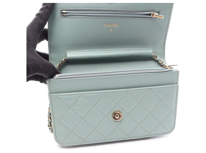 Timeless Borsa Chanel Green Matelassé Verde - vista 4