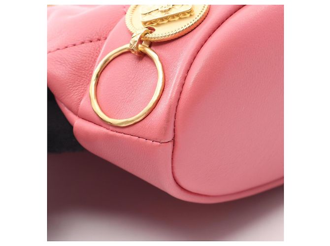 Borsa a tracolla Chanel Matelassé in agnello rosa - vista 6