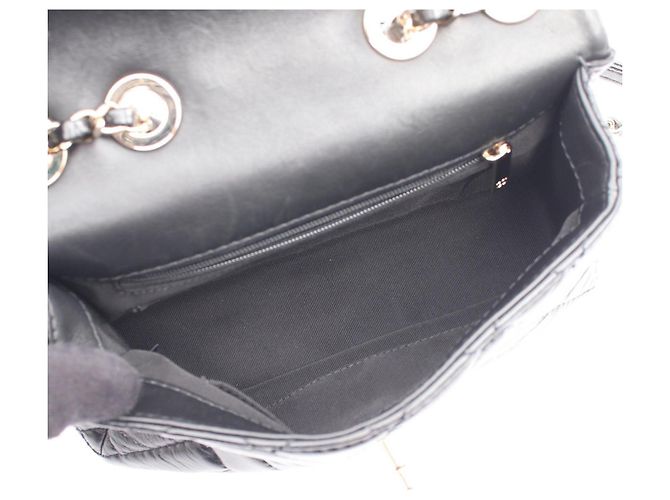 Borsa a tracolla Chanel Matelassé in agnello Nero - vista 3