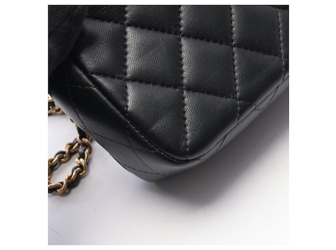 Borsa Chanel Matelassé in agnello nero - vista 8