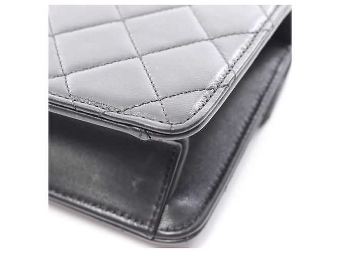 Timeless Borsa a tracolla Chanel Matelassé in agnello nero - vista 7