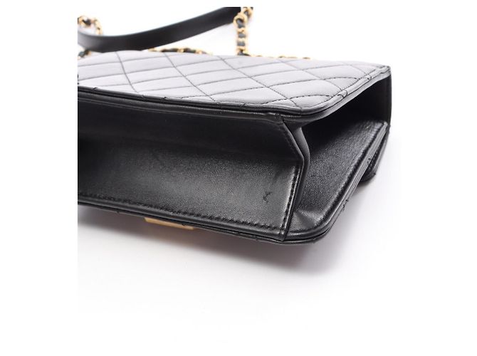 Timeless Borsa a tracolla Chanel Matelassé in agnello nero - vista 9