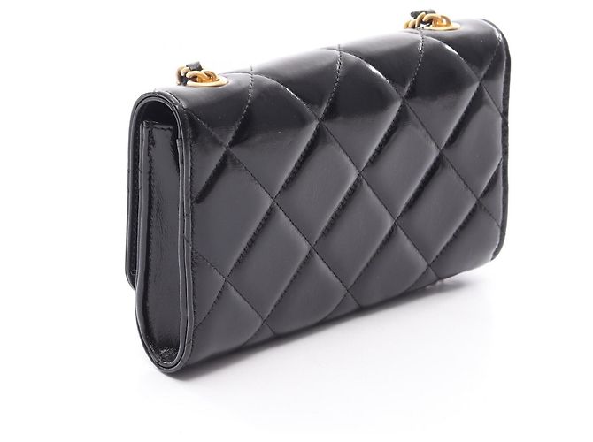 Borsa a mano Chanel Matelassé in pelle nera Nero - vista 2