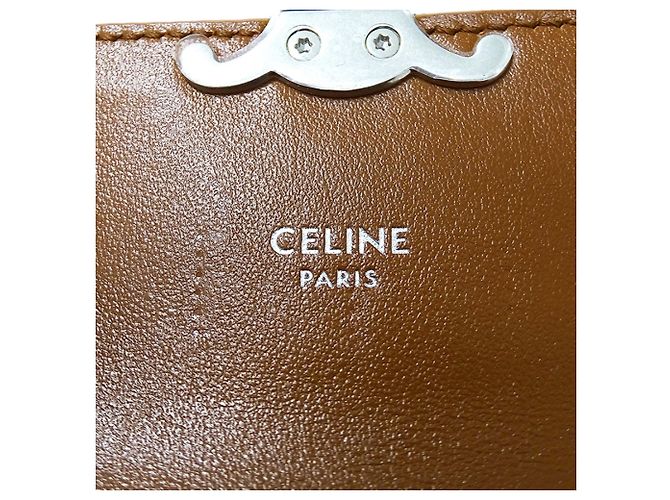 Céline Portafoglio tripartito in denim Triomphe Celine Blu - vista 5