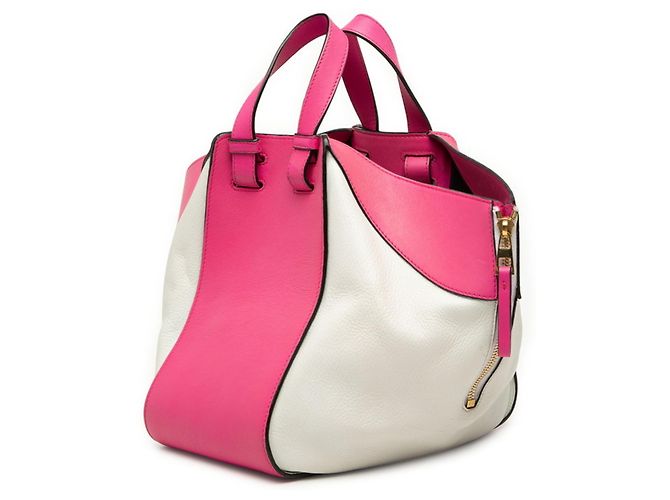 Borsa a mano piccola Loewe Anagram Hammock Rosa Bianco - vista 2