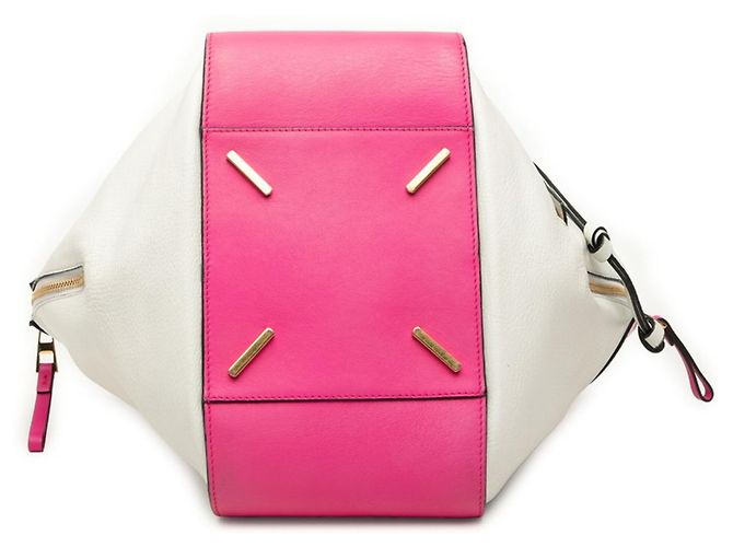 Borsa a mano piccola Loewe Anagram Hammock Rosa Bianco - vista 3