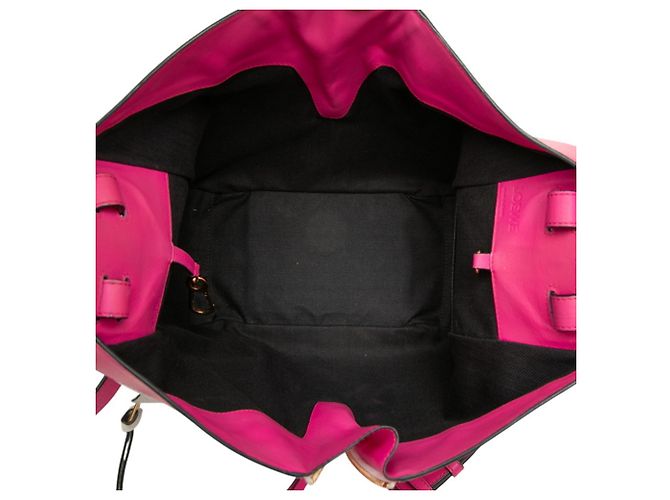 Borsa a mano piccola Loewe Anagram Hammock Rosa Bianco - vista 4