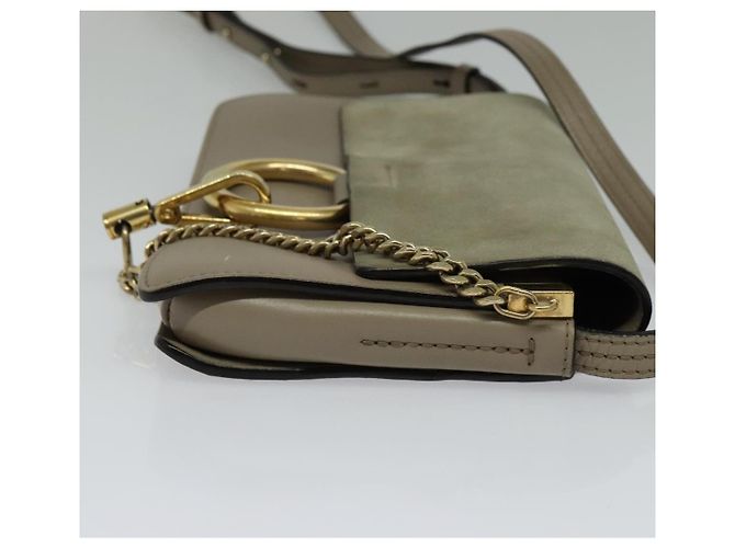 Chloé Chloe Faye in pelle e camoscio Small Marrone - vista 4